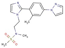 N-methyl-N-(2-{2-[2-methyl-4-(1H-pyrazol-1-yl)phenyl]-1H-imidazol-1-yl}ethyl)methanesulfonamide