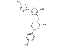 2-methyl-1-{[5-methyl-2-(5-methyl-2-thienyl)-1,3-oxazol-4-yl]methyl}-4-(4-methylphenyl)piperazine