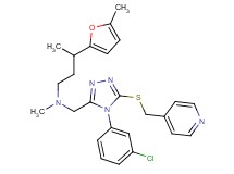 ({4-(3-chlorophenyl)-5-[(4-pyridinylmethyl)thio]-4H-1,2,4-triazol-3-yl}methyl)methyl[3-(5-methyl-2-furyl)butyl]amine