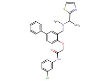 N-(3-chlorophenyl)-2-{[3-({methyl[1-(1,3-thiazol-2-yl)ethyl]amino}methyl)-4-biphenylyl]oxy}acetamide