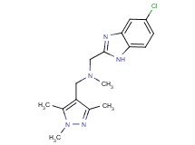 1-(5-chloro-1H-benzimidazol-2-yl)-N-methyl-N-[(1,3,5-trimethyl-1H-pyrazol-4-yl)methyl]methanamine