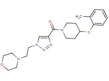 4-{2-[4-({4-[(2-methylphenyl)thio]-1-piperidinyl}carbonyl)-1H-1,2,3-triazol-1-yl]ethyl}morpholine