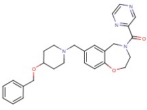 7-{[4-(benzyloxy)-1-piperidinyl]methyl}-4-(2-pyrazinylcarbonyl)-2,3,4,5-tetrahydro-1,4-benzoxazepine