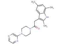 2,5,7-trimethyl-3-{2-oxo-2-[4-(2-pyrazinyl)-1-piperazinyl]ethyl}-1H-indole