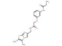 N-[3-(2-{[(2,3-dimethylimidazo[2,1-b][1,3]thiazol-6-yl)methyl]amino}-2-oxoethoxy)phenyl]propanamide
