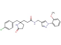 3-[2-(4-chlorobenzyl)-5-oxo-2-pyrrolidinyl]-N-{[1-(2-methoxyphenyl)-1H-pyrazol-4-yl]methyl}propanamide
