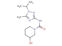 3-hydroxy-N-(1-isopropyl-5-methyl-1H-1,2,4-triazol-3-yl)piperidine-1-carboxamide