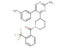 2-methyl-5-(3-methylphenyl)-4-{1-[2-(trifluoromethyl)benzoyl]-3-piperidinyl}pyrimidine