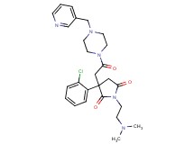 3-(2-chlorophenyl)-1-[2-(dimethylamino)ethyl]-3-{2-oxo-2-[4-(3-pyridinylmethyl)-1-piperazinyl]ethyl}-2,5-pyrrolidinedione