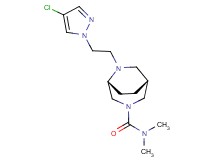 (1R*,5R*)-6-[2-(4-chloro-1H-pyrazol-1-yl)ethyl]-N,N-dimethyl-3,6-diazabicyclo[3.2.2]nonane-3-carboxamide