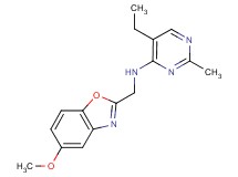 5-ethyl-N-[(5-methoxy-1,3-benzoxazol-2-yl)methyl]-2-methylpyrimidin-4-amine