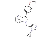 (3R*,3aR*,7aR*)-1-[(1-cyclopropyl-1H-imidazol-5-yl)methyl]-3-(4-methoxyphenyl)octahydro-4,7-ethanopyrrolo[3,2-b]pyridine