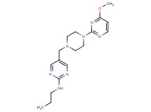 5-{[4-(4-methoxypyrimidin-2-yl)piperazin-1-yl]methyl}-N-propylpyrimidin-2-amine