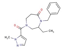 4-benzyl-3-ethyl-1-[(1-methyl-1H-pyrazol-5-yl)carbonyl]-1,4-diazepan-5-one
