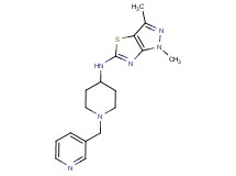 1,3-dimethyl-N-[1-(pyridin-3-ylmethyl)piperidin-4-yl]-1H-pyrazolo[3,4-d][1,3]thiazol-5-amine