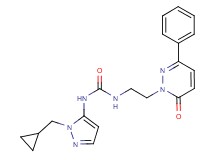 N-[1-(cyclopropylmethyl)-1H-pyrazol-5-yl]-N'-[2-(6-oxo-3-phenylpyridazin-1(6H)-yl)ethyl]urea
