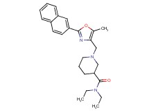 N,N-diethyl-1-{[5-methyl-2-(2-naphthyl)-1,3-oxazol-4-yl]methyl}-3-piperidinecarboxamide