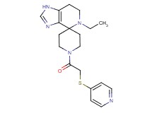 5-ethyl-1'-[(pyridin-4-ylthio)acetyl]-1,5,6,7-tetrahydrospiro[imidazo[4,5-c]pyridine-4,4'-piperidine]