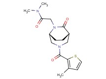 N,N-dimethyl-2-{(1S*,5R*)-3-[(3-methyl-2-thienyl)carbonyl]-7-oxo-3,6-diazabicyclo[3.2.2]non-6-yl}acetamide