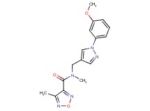 N-{[1-(3-methoxyphenyl)-1H-pyrazol-4-yl]methyl}-N,4-dimethyl-1,2,5-oxadiazole-3-carboxamide