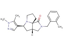 (3aS*,5S*,9aS*)-5-(1,5-dimethyl-1H-pyrazol-4-yl)-2-(2-methylbenzyl)hexahydro-7H-pyrrolo[3,4-g]pyrrolizin-1(2H)-one