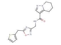 N-{[5-(2-thienylmethyl)-1,2,4-oxadiazol-3-yl]methyl}-4,5,6,7-tetrahydropyrazolo[1,5-a]pyridine-3-carboxamide