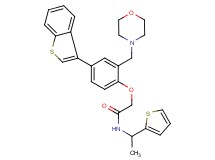 2-[4-(1-benzothien-3-yl)-2-(4-morpholinylmethyl)phenoxy]-N-[1-(2-thienyl)ethyl]acetamide