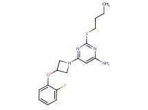 2-(butylthio)-6-[3-(2-fluorophenoxy)azetidin-1-yl]pyrimidin-4-amine