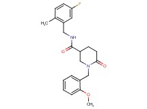 N-(5-fluoro-2-methylbenzyl)-1-(2-methoxybenzyl)-6-oxo-3-piperidinecarboxamide