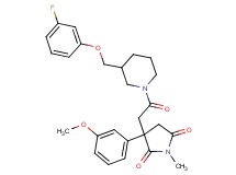 3-(2-{3-[(3-fluorophenoxy)methyl]-1-piperidinyl}-2-oxoethyl)-3-(3-methoxyphenyl)-1-methyl-2,5-pyrrolidinedione