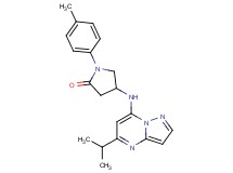 4-[(5-isopropylpyrazolo[1,5-a]pyrimidin-7-yl)amino]-1-(4-methylphenyl)-2-pyrrolidinone