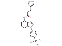 N-[1-(4-tert-butylphenyl)-4,5,6,7-tetrahydro-1H-indazol-4-yl]-3-(1H-pyrazol-4-yl)propanamide