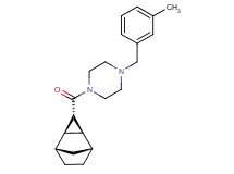 1-(3-methylbenzyl)-4-[(1R*,2S*,4R*,5S*)-tricyclo[3.2.1.0~2,4~]oct-3-ylcarbonyl]piperazine