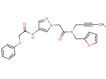 N-(1-{2-[2-butyn-1-yl(2-furylmethyl)amino]-2-oxoethyl}-1H-pyrazol-4-yl)-2-(phenylthio)acetamide