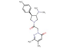 2-{2-[(3S*,4R*)-3-(dimethylamino)-4-(4-methylphenyl)-1-pyrrolidinyl]-2-oxoethyl}-5,6-dimethyl-3(2H)-pyridazinone