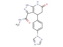 N-methyl-6-oxo-4-[4-(1H-1,2,4-triazol-1-yl)phenyl]-4,5,6,7-tetrahydro-1H-pyrazolo[3,4-b]pyridine-3-carboxamide