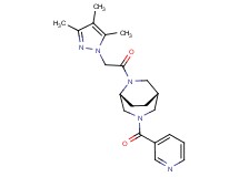 (1S*,5R*)-3-(3-pyridinylcarbonyl)-6-[(3,4,5-trimethyl-1H-pyrazol-1-yl)acetyl]-3,6-diazabicyclo[3.2.2]nonane