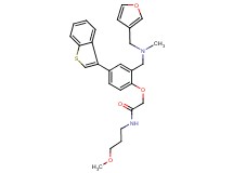 2-(4-(1-benzothien-3-yl)-2-{[(3-furylmethyl)(methyl)amino]methyl}phenoxy)-N-(3-methoxypropyl)acetamide
