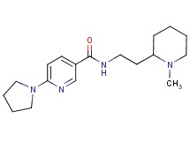 N-[2-(1-methyl-2-piperidinyl)ethyl]-6-(1-pyrrolidinyl)nicotinamide