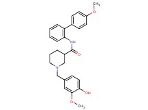 1-(4-hydroxy-3-methoxybenzyl)-N-(4'-methoxy-2-biphenylyl)-3-piperidinecarboxamide
