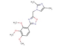 5-[(2,4-dimethyl-1H-imidazol-1-yl)methyl]-3-(2,3,4-trimethoxyphenyl)-1,2,4-oxadiazole