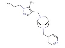 (1S*,5R*)-6-[(5-methyl-1-propyl-1H-pyrazol-4-yl)methyl]-3-(4-pyridinylmethyl)-3,6-diazabicyclo[3.2.2]nonane