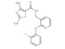 2-amino-N-{[2-(2-fluorophenoxy)-3-pyridinyl]methyl}-4-methyl-1,3-thiazole-5-carboxamide