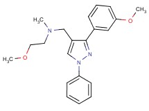 (2-methoxyethyl){[3-(3-methoxyphenyl)-1-phenyl-1H-pyrazol-4-yl]methyl}methylamine