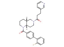 (4aR*,8aS*)-1-[(2'-fluoro-4-biphenylyl)carbonyl]-6-[3-(3-pyridinyl)propanoyl]decahydro-1,6-naphthyridine