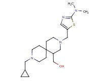 (9-(cyclopropylmethyl)-3-{[2-(dimethylamino)-1,3-thiazol-5-yl]methyl}-3,9-diazaspiro[5.5]undec-1-yl)methanol