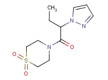 4-[2-(1H-pyrazol-1-yl)butanoyl]thiomorpholine 1,1-dioxide