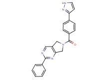 2-phenyl-6-[4-(1H-pyrazol-3-yl)benzoyl]-6,7-dihydro-5H-pyrrolo[3,4-d]pyrimidine