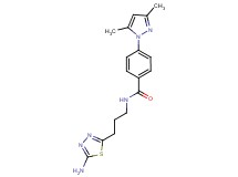 N-[3-(5-amino-1,3,4-thiadiazol-2-yl)propyl]-4-(3,5-dimethyl-1H-pyrazol-1-yl)benzamide
