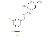 N-[3-fluoro-5-(trifluoromethyl)benzyl]-4-hydroxy-1-methylpiperidine-4-carboxamide